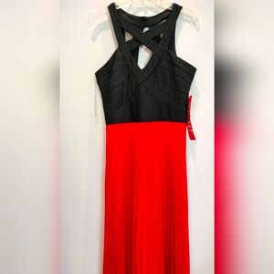 NWT Crystal Doll Red & Black Formal Gown Size 5